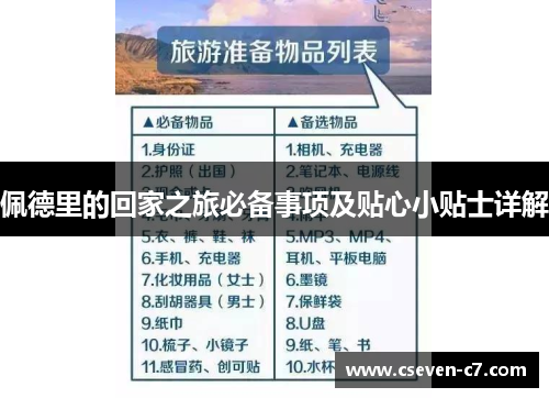 佩德里的回家之旅必备事项及贴心小贴士详解